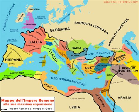 Mappa dell'Impero Romano