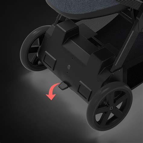 dettaglio sistema frenante passeggino hauck