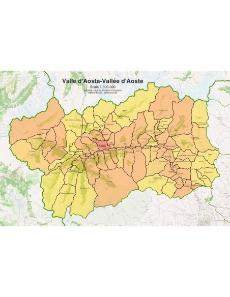 Mappa Comuni Valle d'Aosta