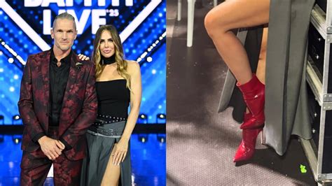 Ilary Blasi a Battiti Live in look rock-chic