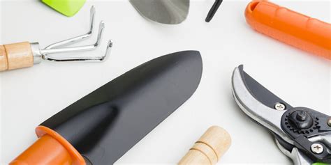 Attrezzi fondamentali per il giardinaggio domestico su un tavolo di legno