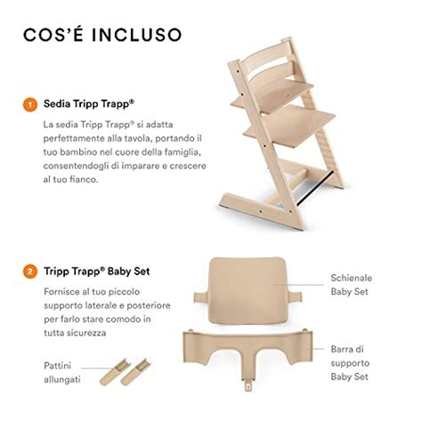 infografica che confronta la durata di vita di un seggiolone tradizionale rispetto alla Tripp Trapp