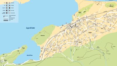 Mappa di Colico con evidenziata Via Barona
