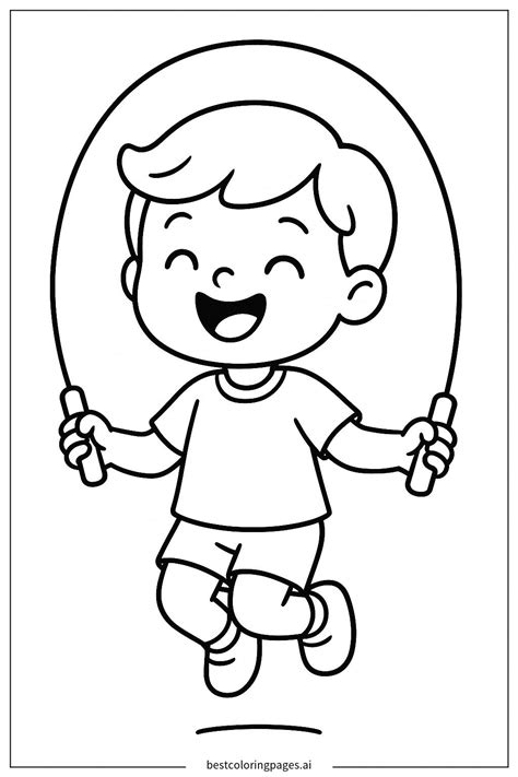 Schizzo di un bambino che salta con linee guida