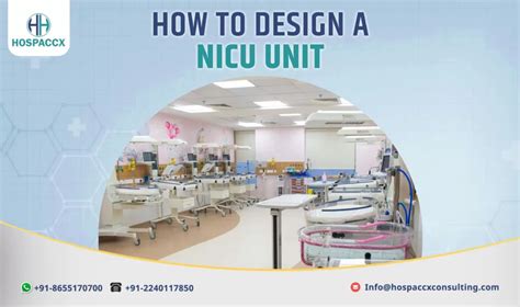 Infographic of a Neonatal Intensive Care Unit (NICU) layout