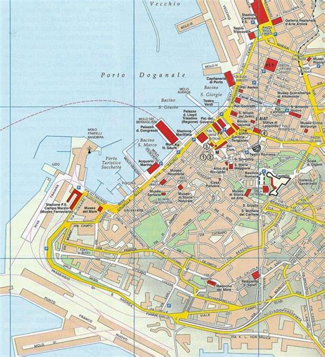 Mappa del terminal dell'Aeroporto di Trieste con indicazioni per i desk di check-in
