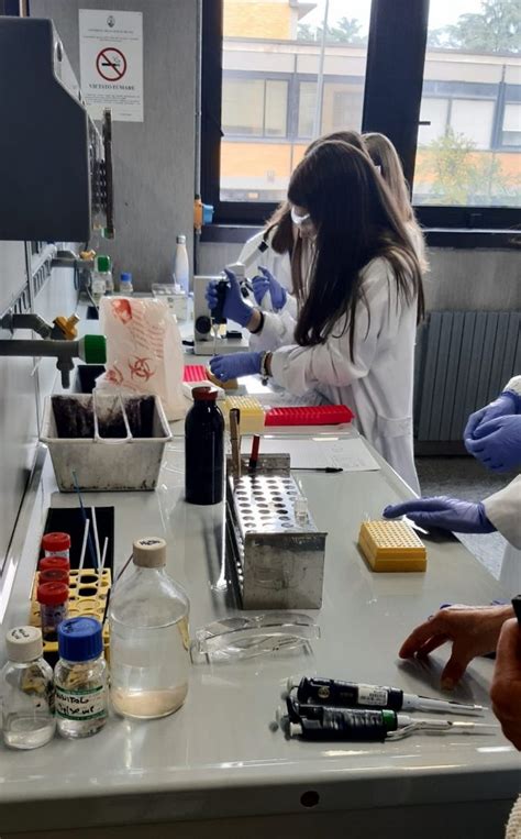 Studenti in un laboratorio di parassitologia