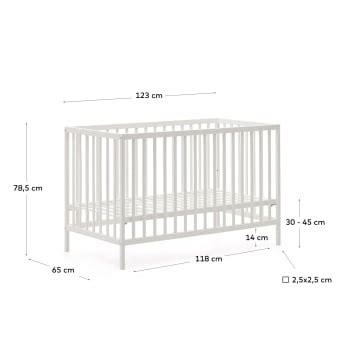 Dettagli culla Malia con dimensioni