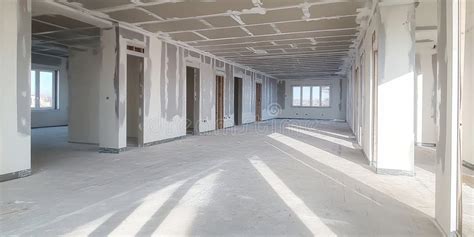 Interior design with plasterboard installations