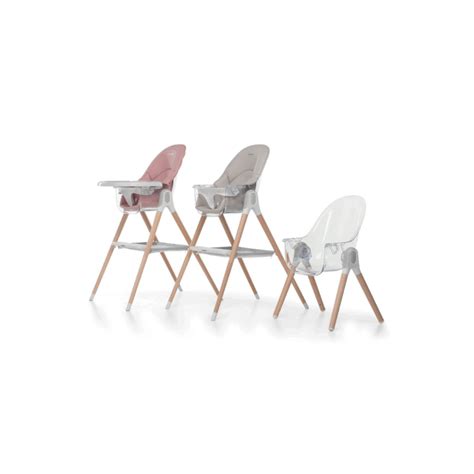 Immagine del seggiolone Bonito nelle tre colorazioni disponibili (naturale, noce, bianco)