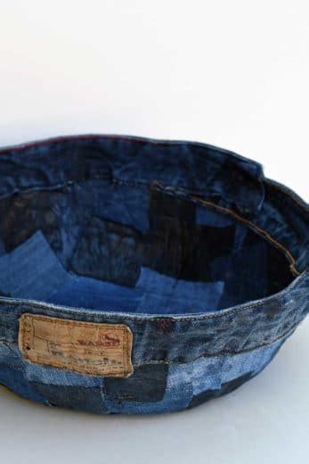 Denim storage bowl