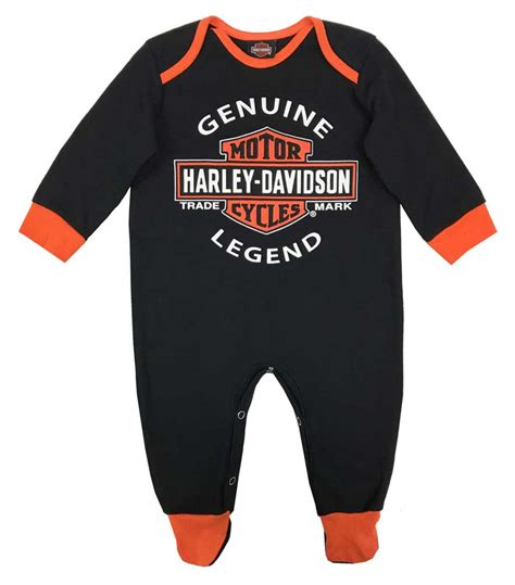 Tuta neonato stile biker con logo Harley-Davidson