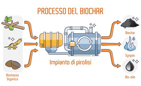 infografica che mostra la differenza tra un terreno con e senza biochar