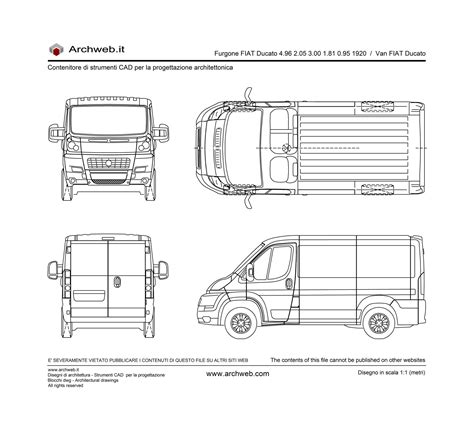 schema tecnico telaio furgone ducato