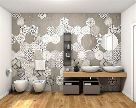 Piastrelle esagonali per bagno moderno