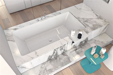 Vasca da bagno rivestita con marmo ceramico