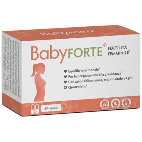 schema dei nutrienti presenti negli integratori per la fertilità femminile