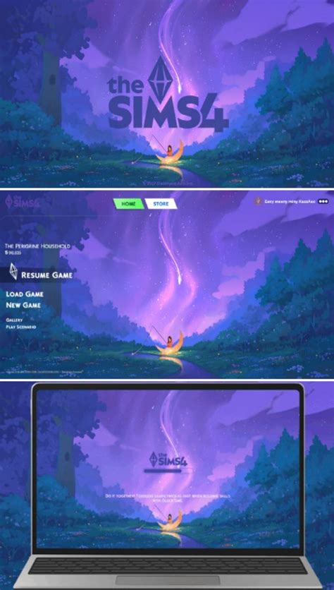 The Sims 4 loading screen with glitch effect