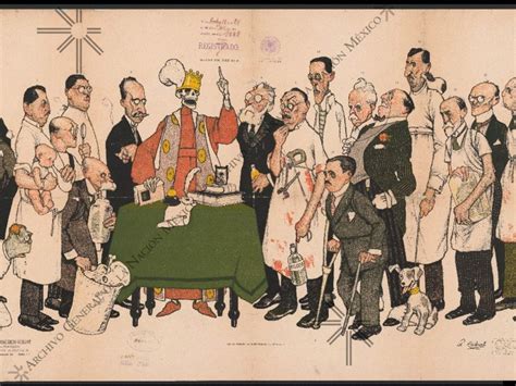 Caricatura politica dell'epoca con personaggi chiave
