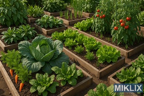 Orto domestico rigoglioso alimentato da concimi organici
