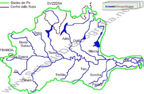 Mappa del bacino idrografico del fiume Metauro