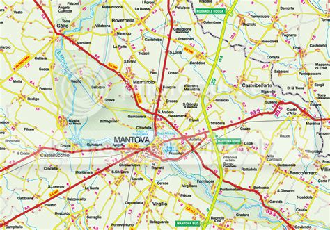 Mappa della Provincia di Mantova con evidenziati i luoghi citati nell'articolo