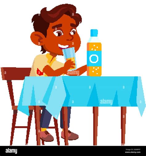 Illustrazione di un bambino che beve succo di Aloe Vera