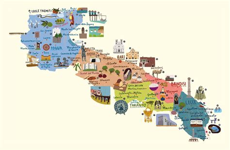 mappa delle località con servizi di noleggio in Puglia