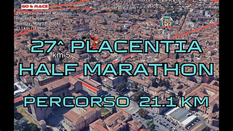Mappa del percorso della Placentia Half Marathon
