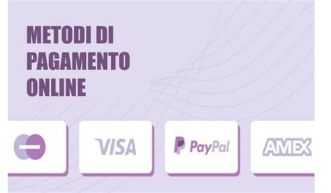 Schema dei metodi di pagamento online