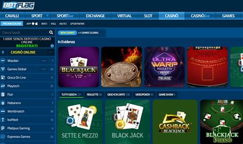 Interfaccia utente di una lobby di casinò online