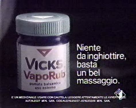 pubblicità Vicks VapoRub anni '80