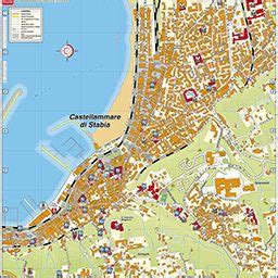 mappa del centro storico di Castellammare di Stabia evidenziando le vie dello shopping tradizionale