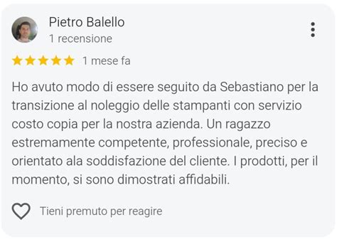Feedback positivi clienti
