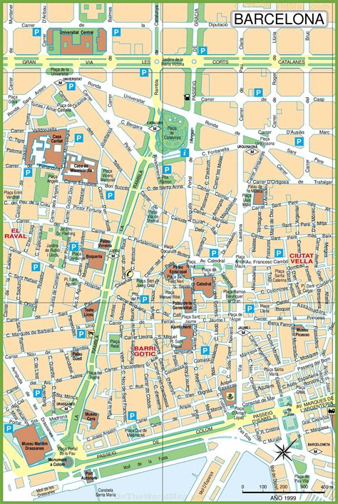 Mappa del centro di Barcellona con la posizione di Reproclinic