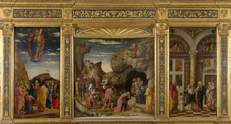 Andrea Mantegna Sacrificio di Isacco dettaglio del Trittico degli Uffizi