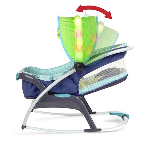 Visione d'insieme di una culla sdraietta Tiny Love in ambiente domestico