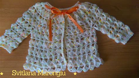 Cardigan all'uncinetto per bambina in cotone