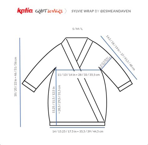 Dettaglio schema cardigan Sylvie wrap