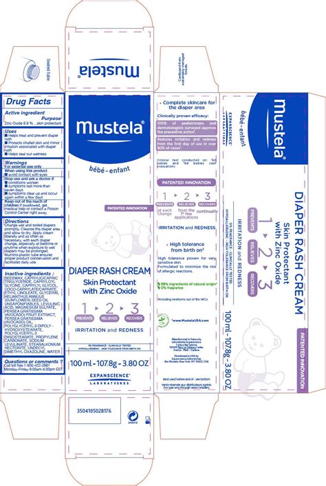 Mustela patented ingredients infographic
