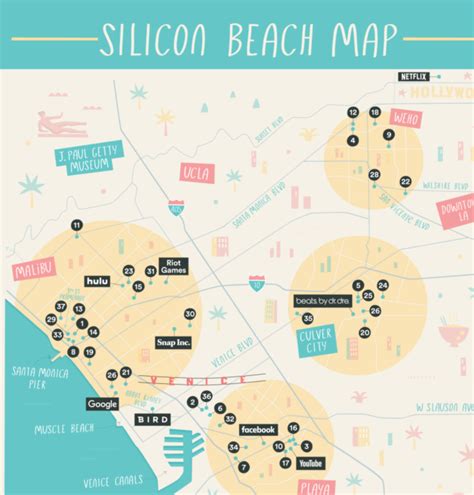 Mappa Silicon Beach Los Angeles