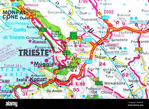 mappa di Muggia e Trieste