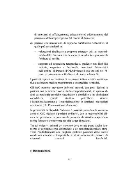 Schema riassuntivo dei protocolli di assistenza al parto