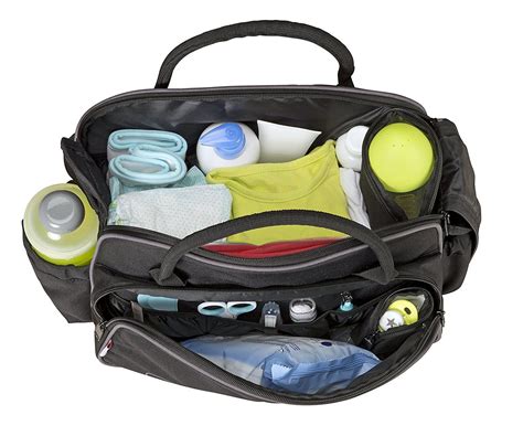 Borsa fasciatoio ben organizzata con scomparti aperti