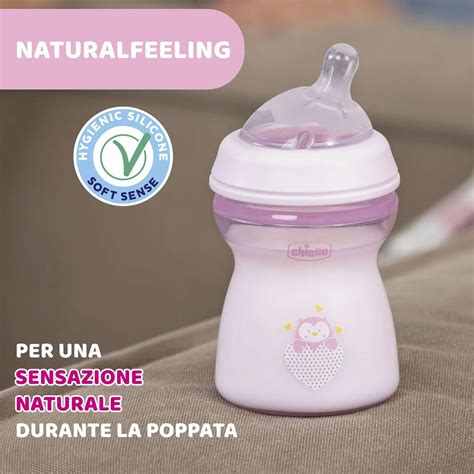 Biberon Chicco Natural Feeling con tettarella a flusso veloce