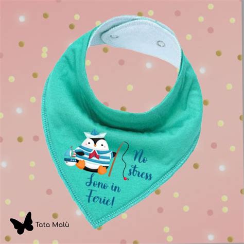 Bavaglino bandana con stampa geometrica