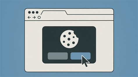 illustrazione di un browser web con un pop-up di consenso ai cookie