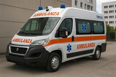 Ambulanza con equipe medica e neonato