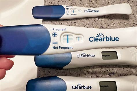 Clearblue monitor display showing results