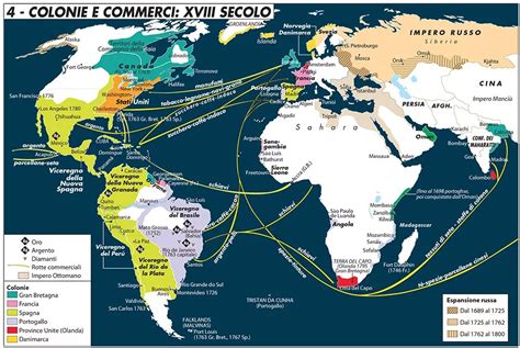 Mappa delle manifatture di porcellana europee del XVIII secolo